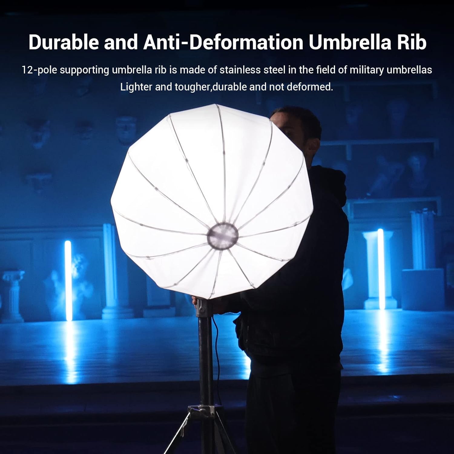 26in Lantern Softbox Light Modifier with Fabric Barn Doors X16604