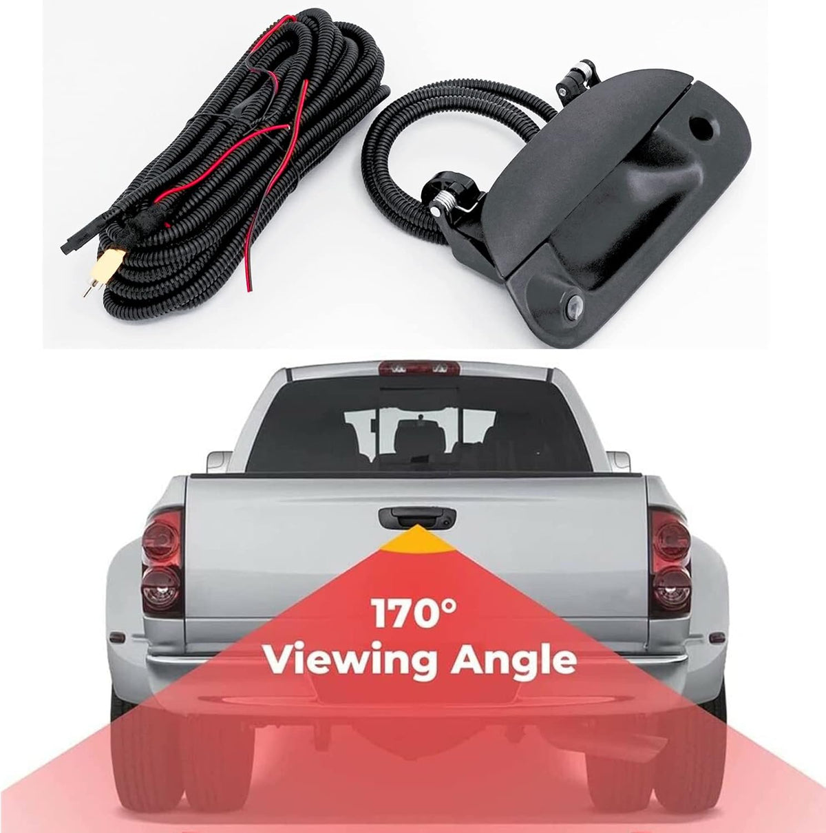 Tailgate Door Handle Backup Camera for Ford F150 F250 F350 F450, Waterproof Night Vision, Pack of 2 K99780