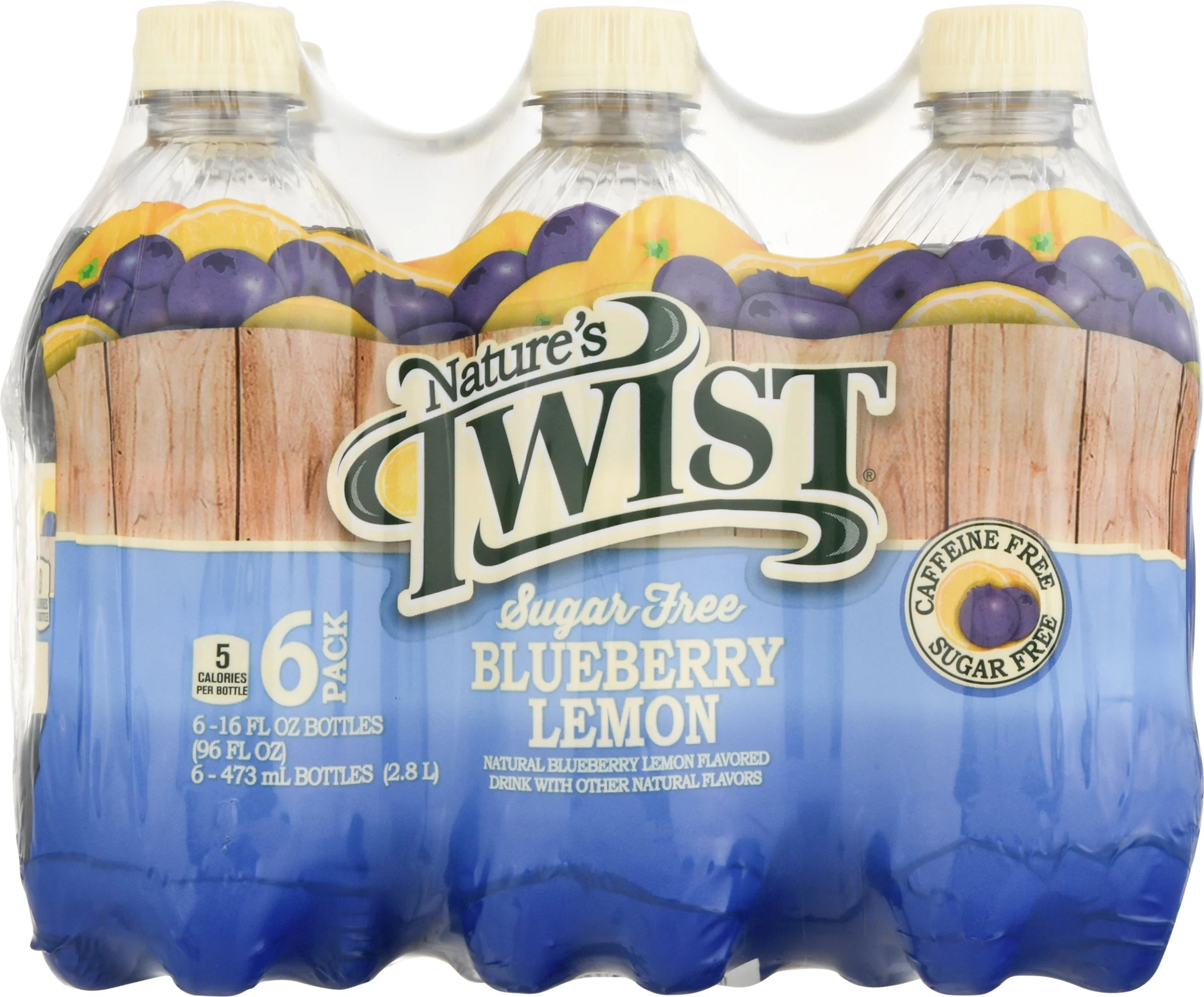 Sugar Free Blueberry Lemon Juice Drink, 16 fl oz 6 Pack Bottles B6282