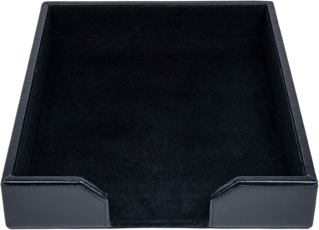 Black Bonded Leather Letter Tray F98416