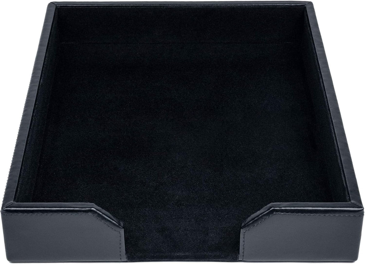 Black Bonded Leather Letter Tray F98416