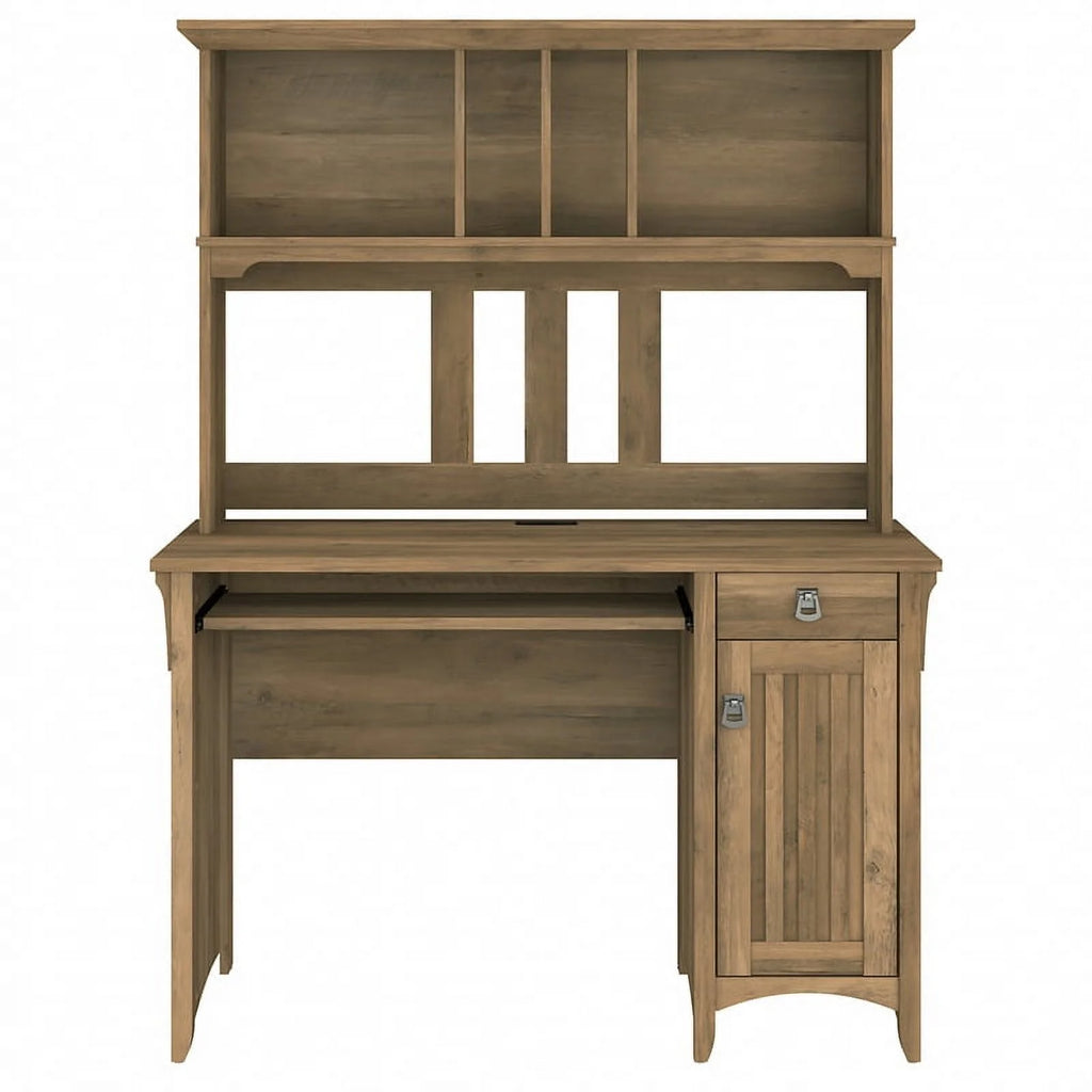 Small Computer Desk with Hutch in Reclaimed Pine M508496