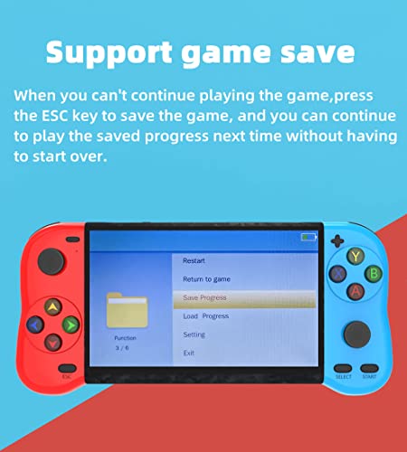 5.1-inch Handheld Game Console Built-in 12000 Games (Bluered) D2590