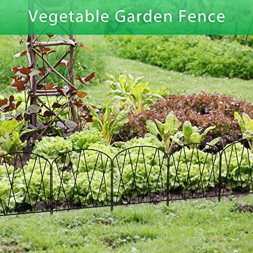 10.3 ft x 15.9 in Rustproof Metal Garden Fence Z8555