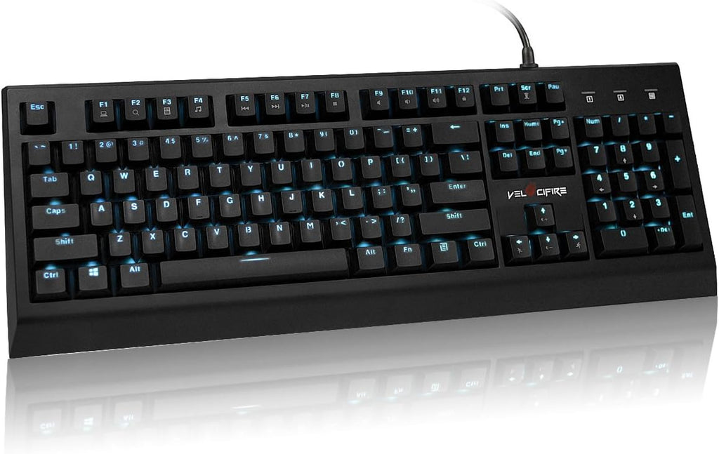 104-Key Full Size Mechanical Keyboard with Brown Switches LED Backlit Anti-ghosting Keys Pack of 2 F7854
