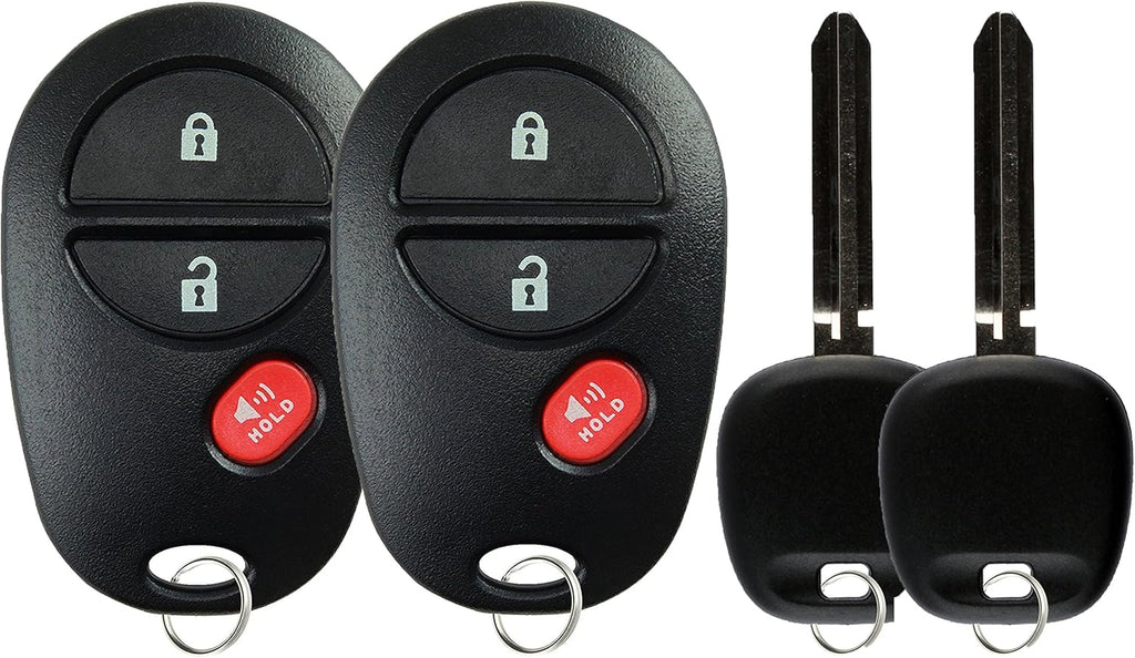 Keyless Entry Remote Car Key Blank Pack of 2 A450