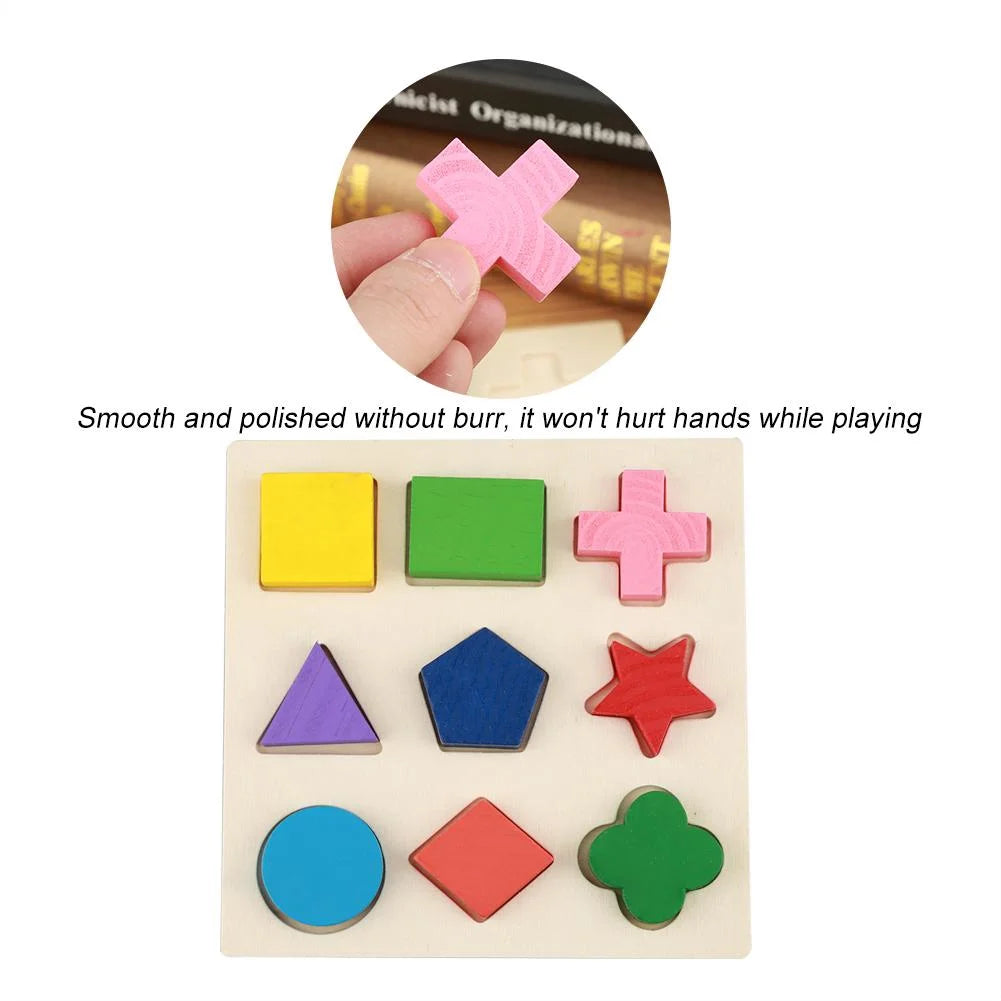 Wooden Block Toy Geometric Building Puzzle X86547