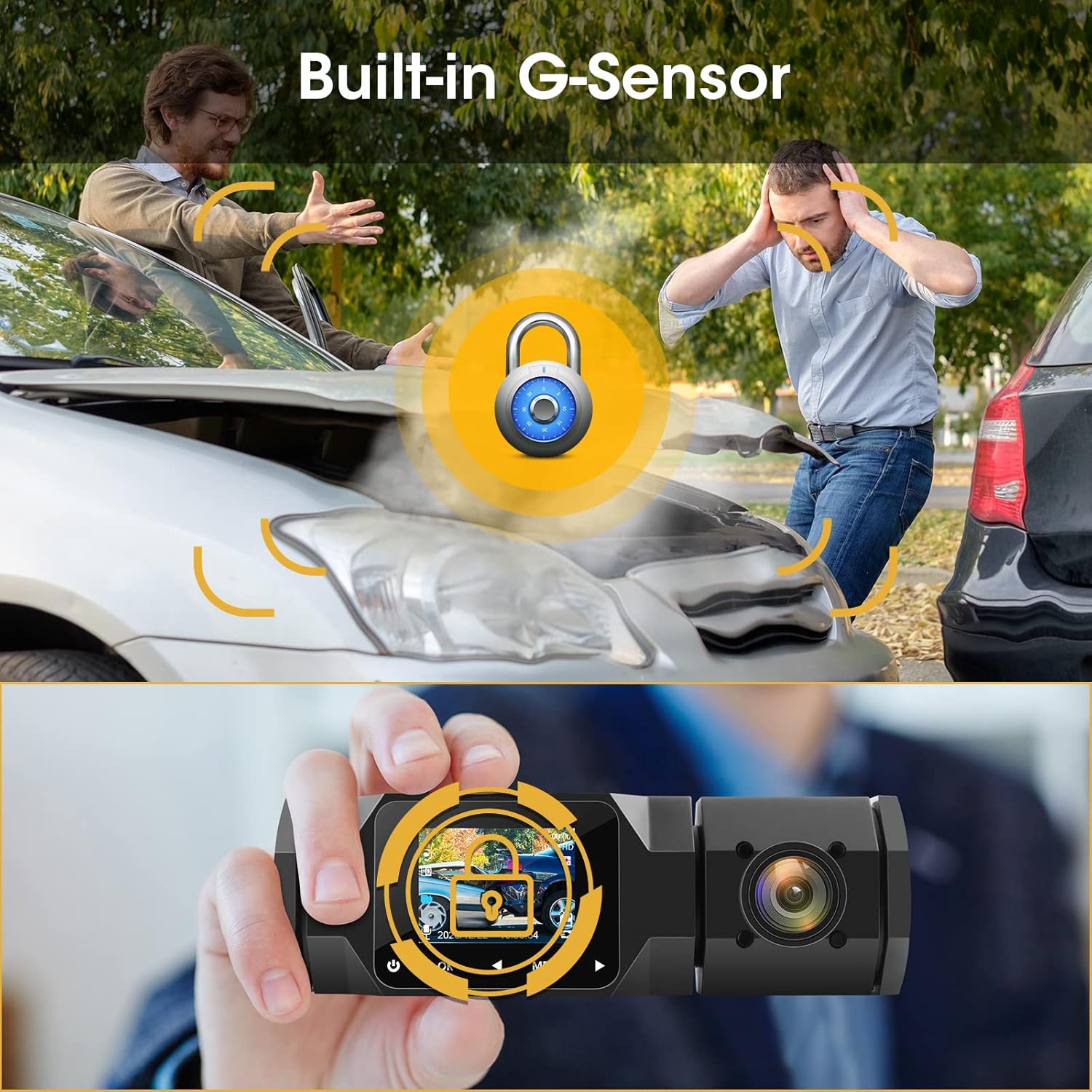 Dual Dash Cam Front and Inside FHD 1080P Dash Camera with IR Night Vision 310°Wide Angle 24H Parking Monitor Pack of 2 H710141