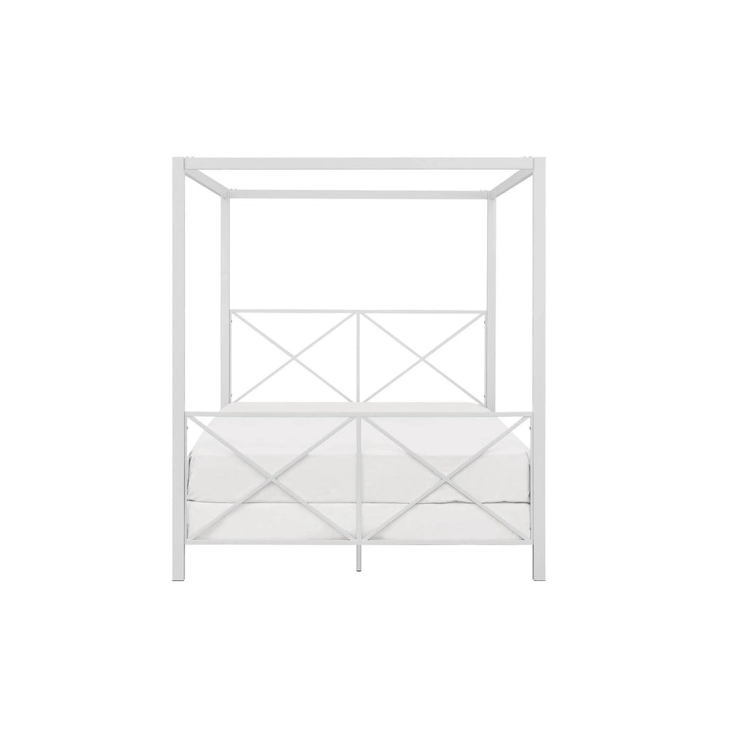 White Canopy Bed P384