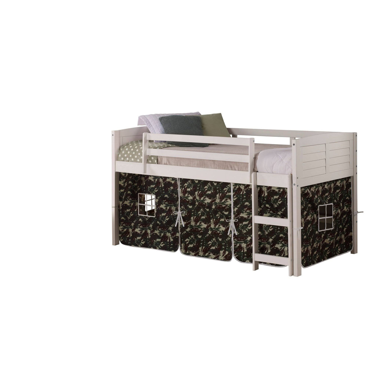 White Twin Louver Low Loft Tent L685