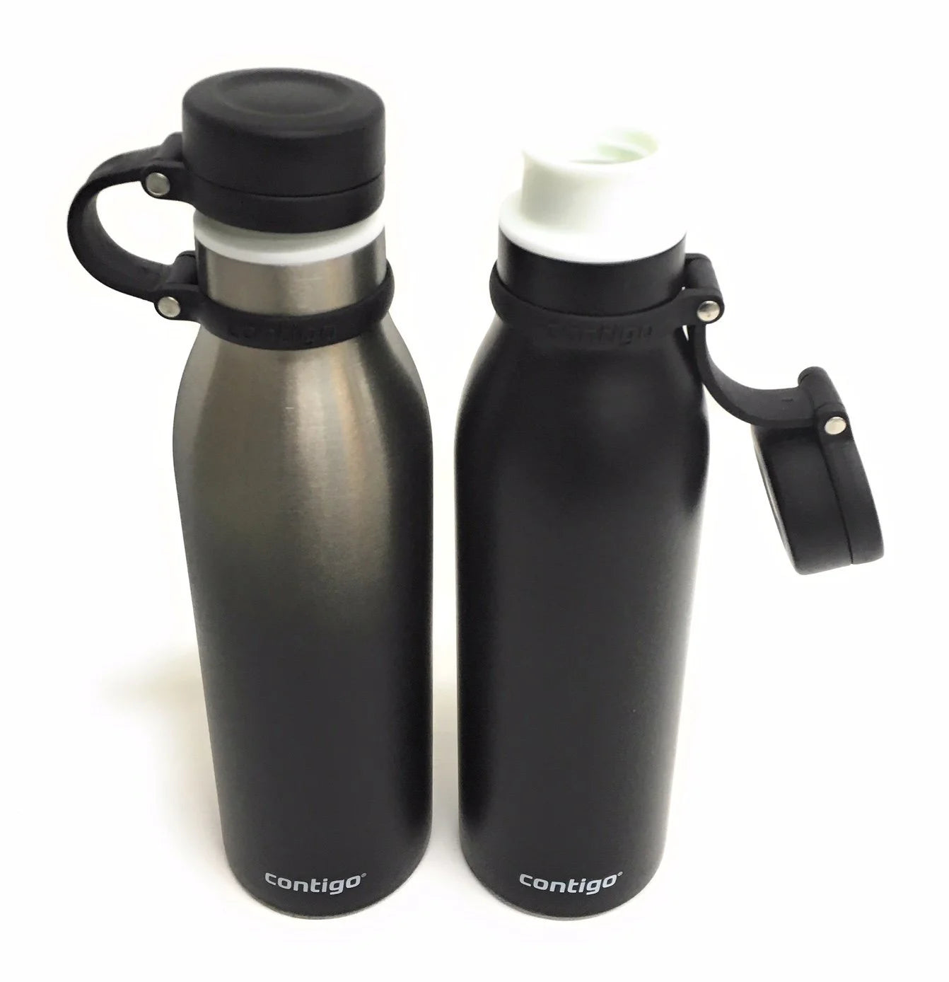 20 oz Stainless Steel Water Bottle 2-Pk Matte Black Z40485