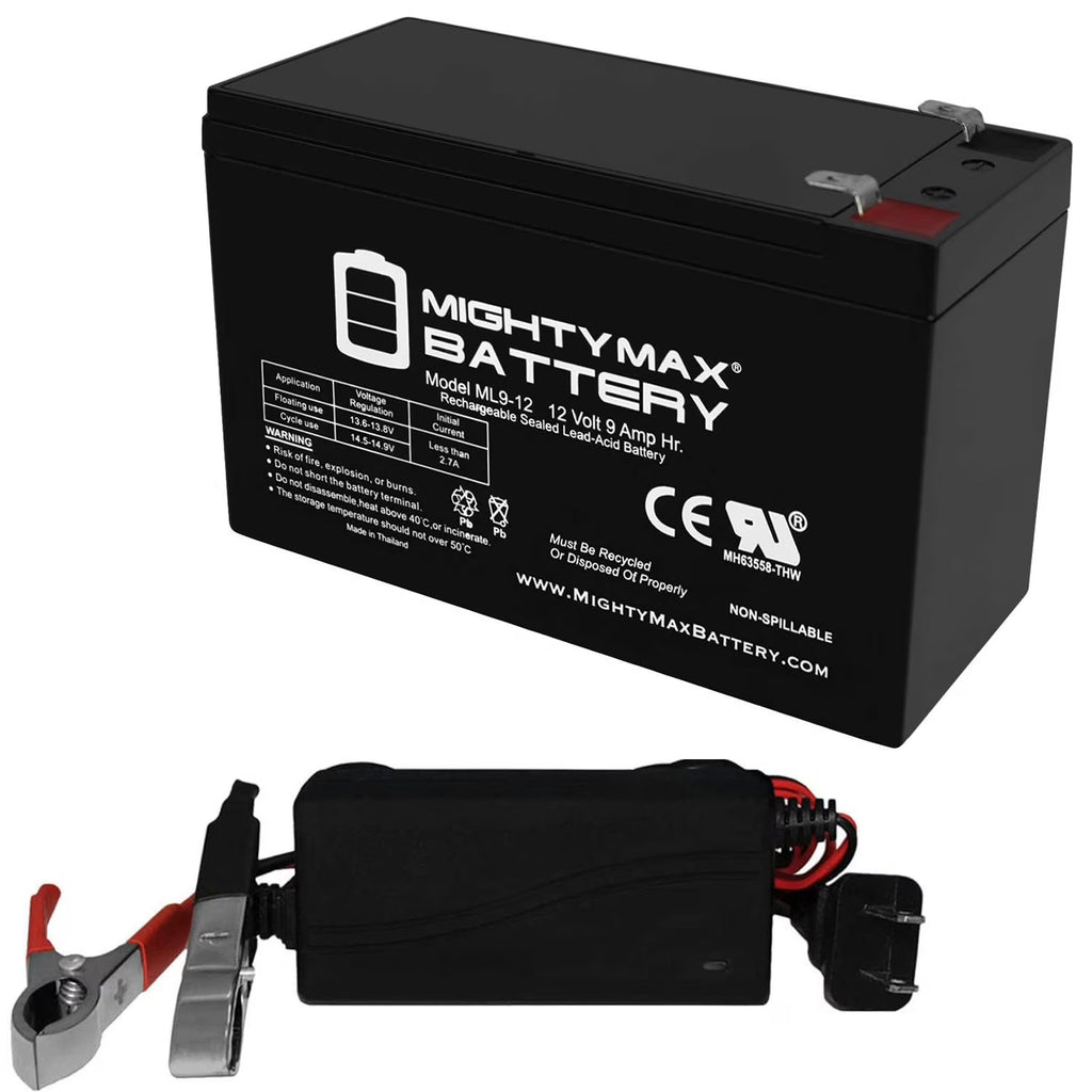 12V 9AH SLA Battery + 12V Charger T55876