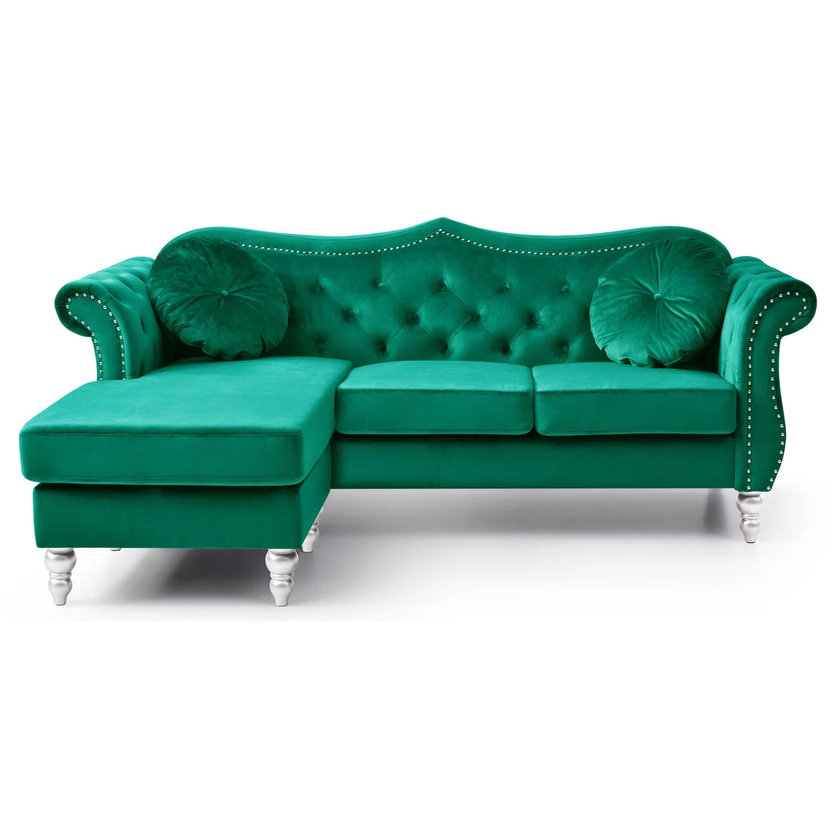 Green Sofa Chaise L3599