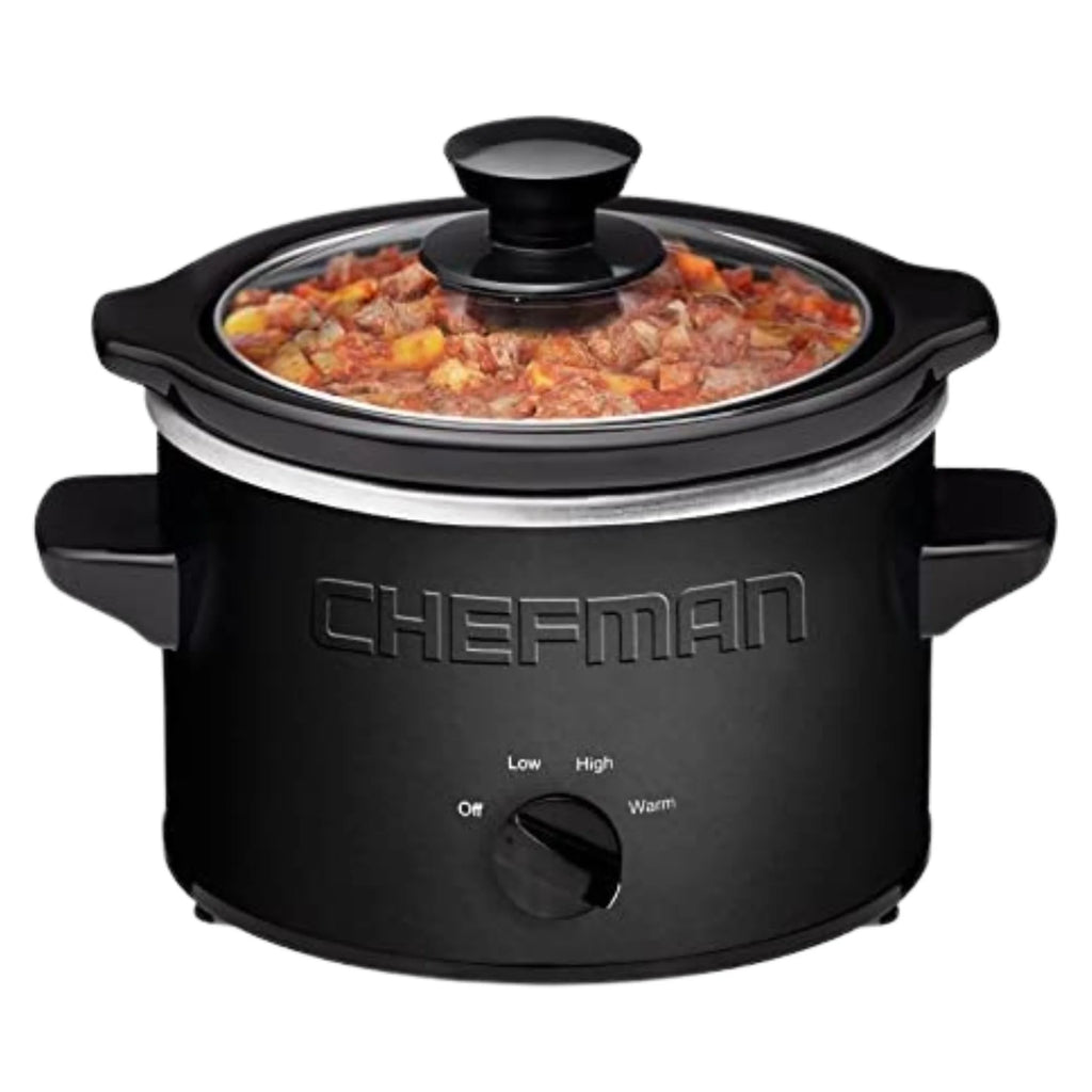 1.5 Quart Black Slow Cooker with Removable Crock and Storage Carrier Q86862
