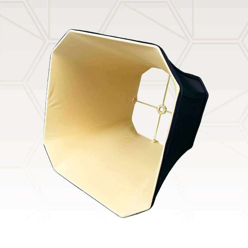Black Square Cut Corner Bell Lamp Shade, Set of 2 J166