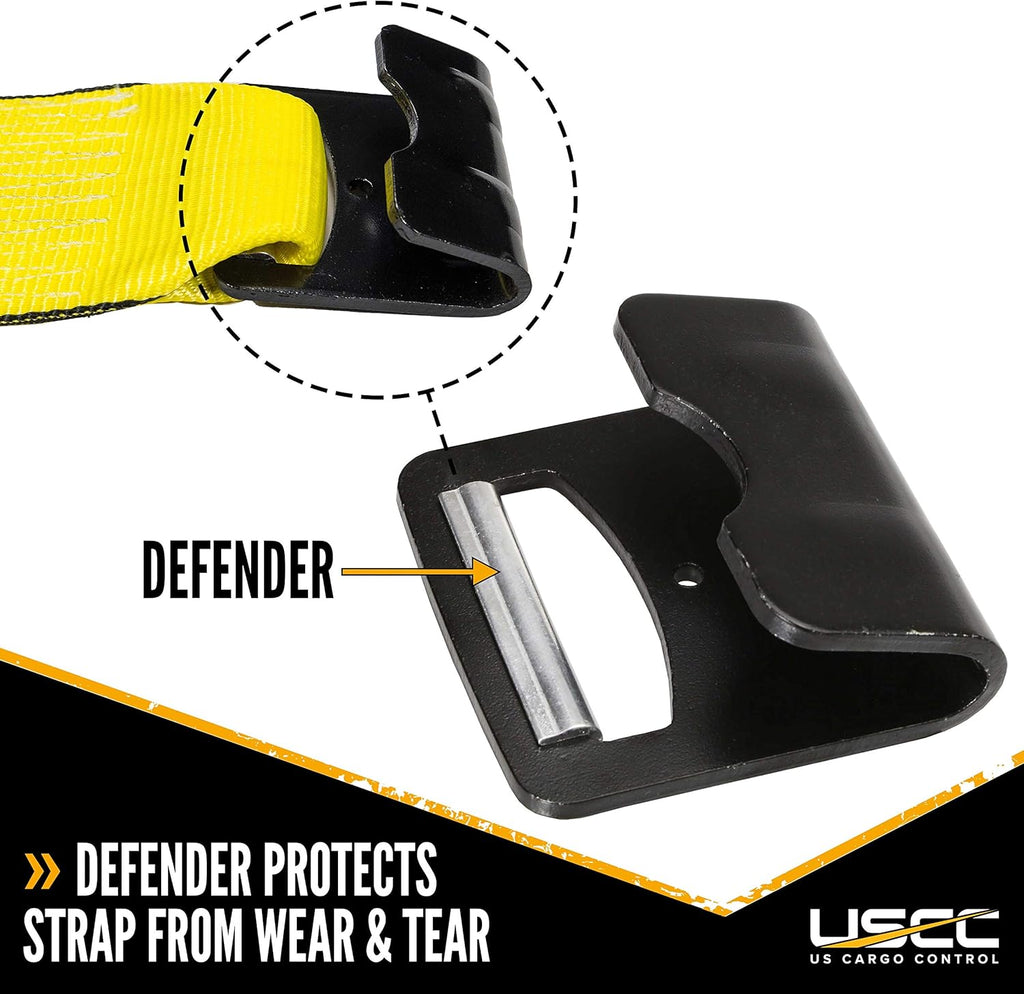 Yellow Ratchet Strap with Flat Hooks X31192