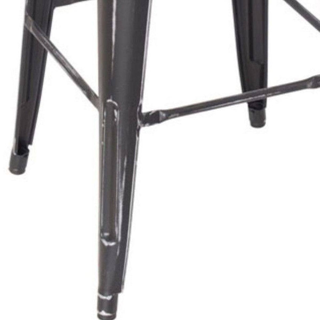 Ash & Antique Black Bar Stool (Set of 2) G492527