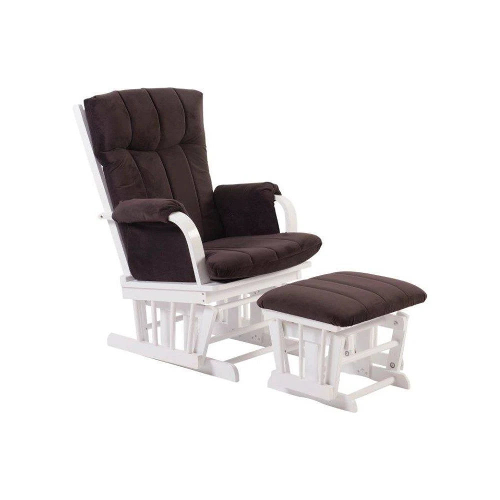 Brown Glider and Ottoman T3601