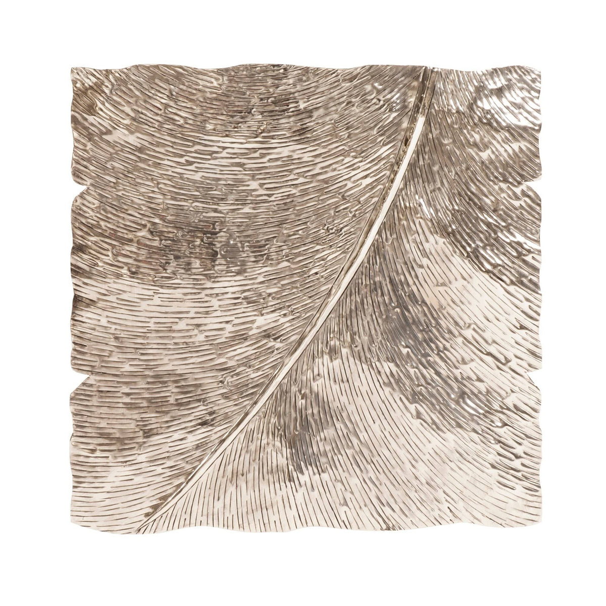 Square Leaf Wall Decor with Antique Silver P8999