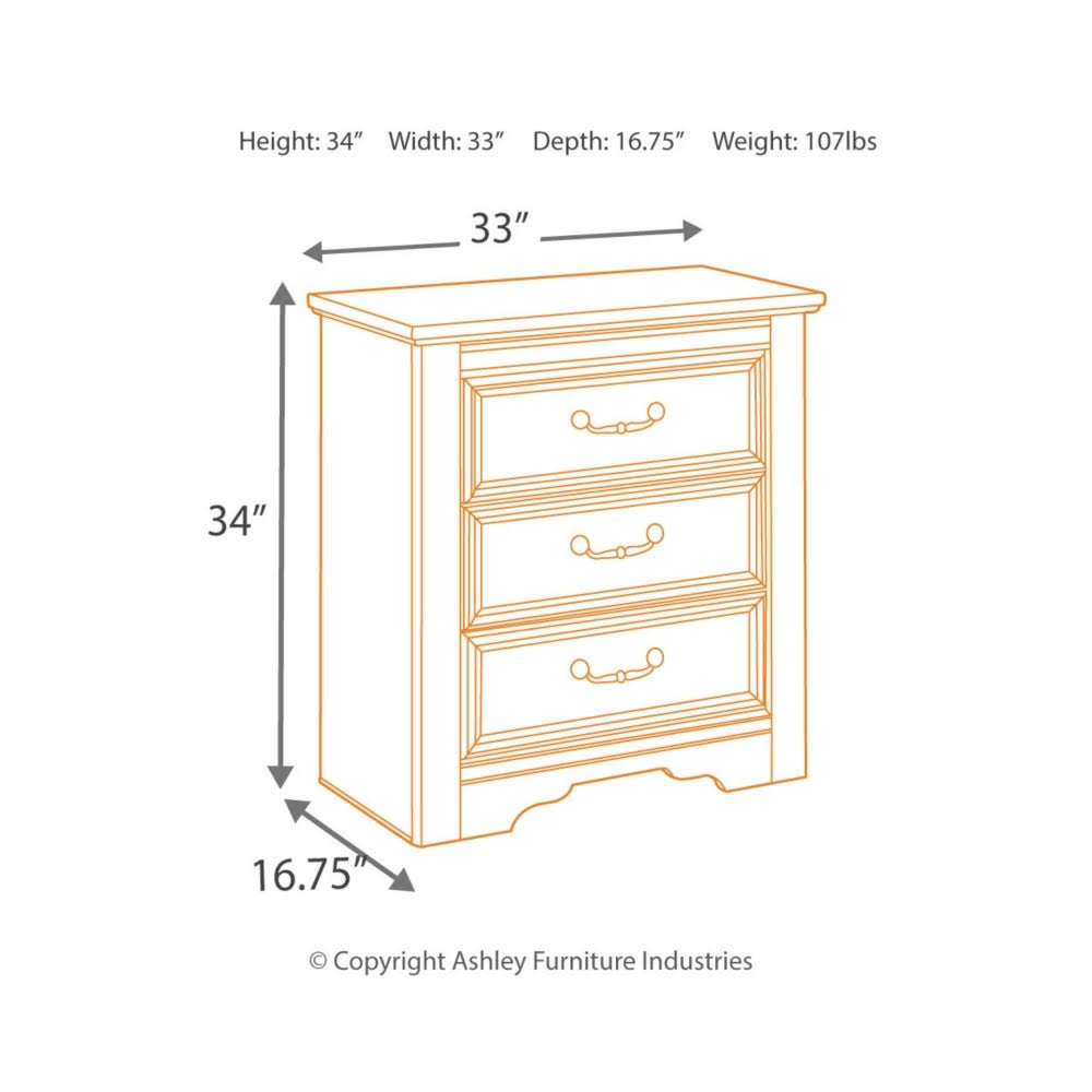 Three Drawer Nightstand P66867