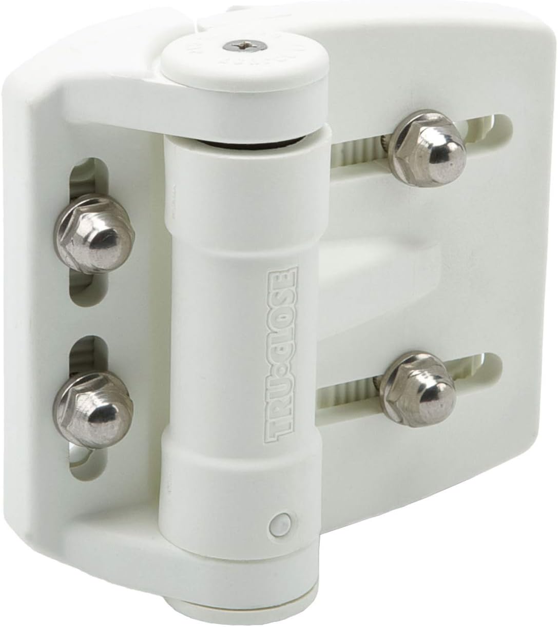 Black 3-Way Adjustable Round Post Gate Hinges, 2 Count B75130