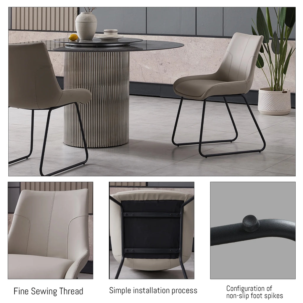 Faux Leather Dining Chair Set of 2 S737