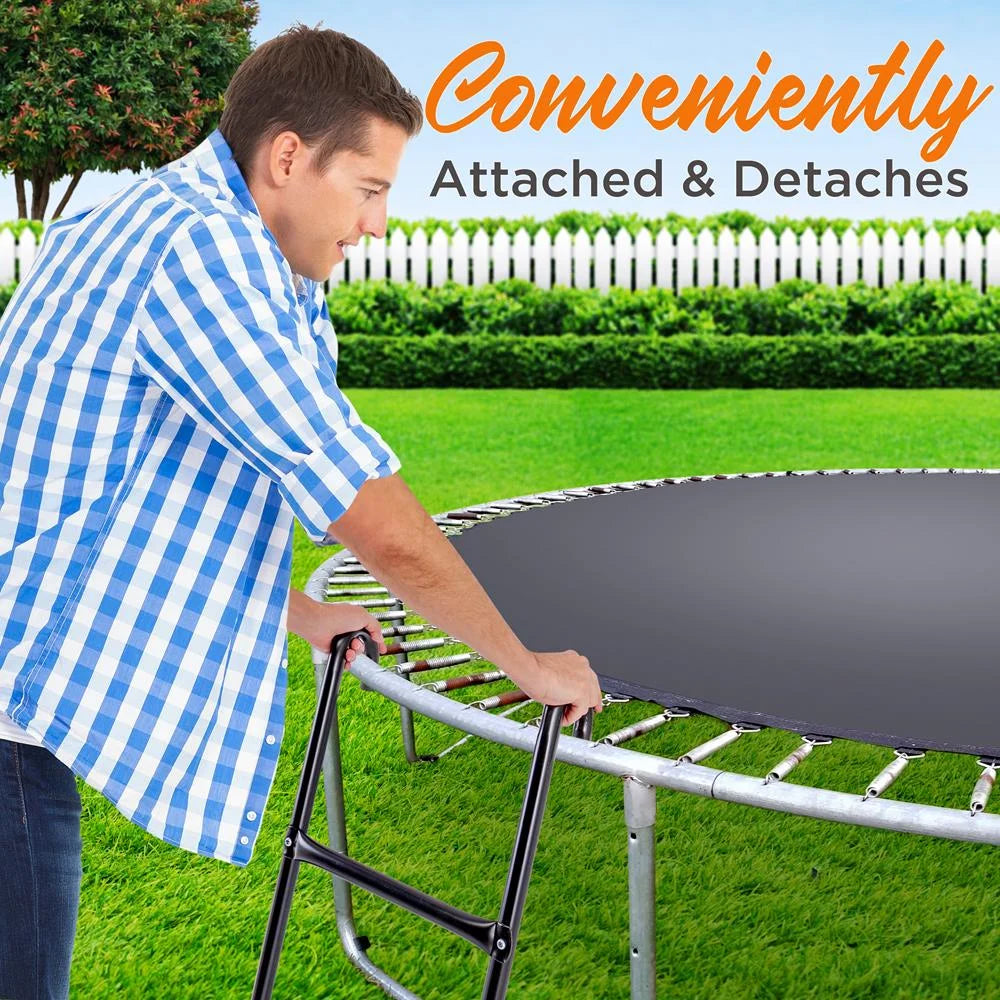 2 Step Galvanized Steel Trampoline Safety Ladder Y216
