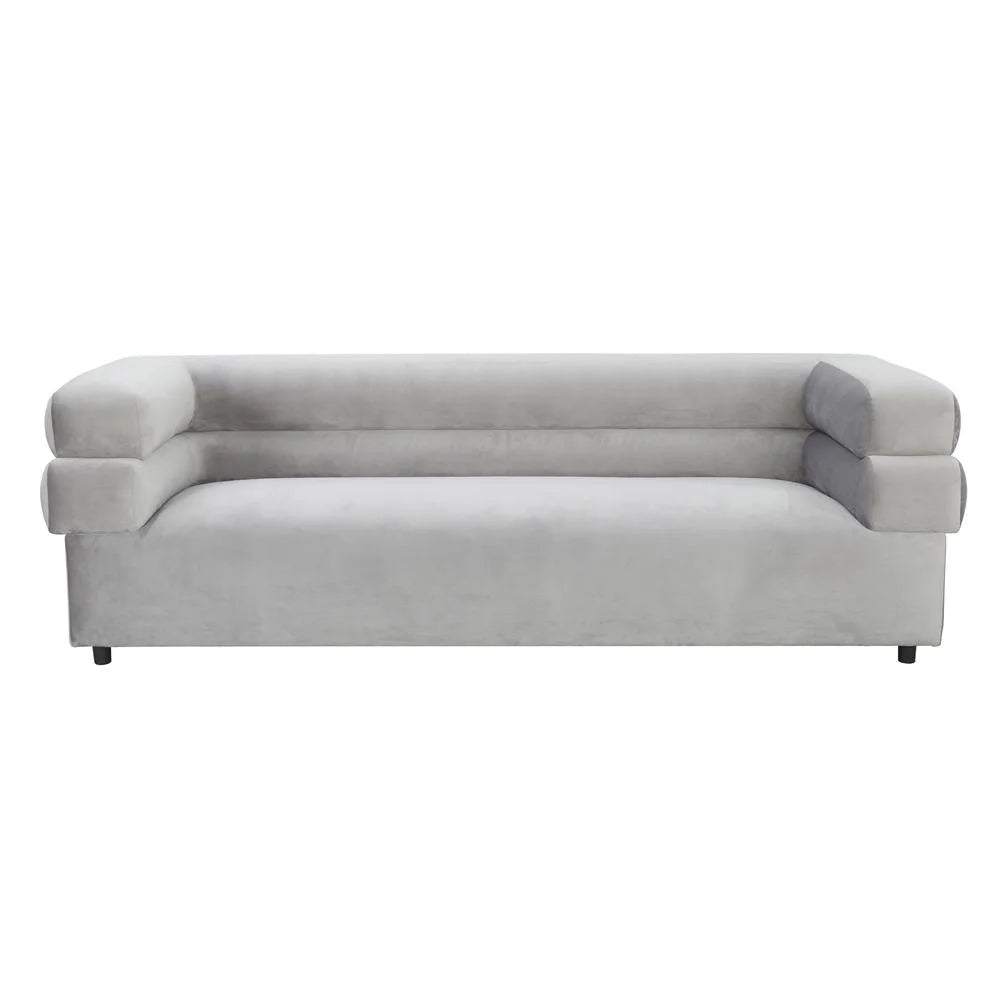 Light Grey Velvet Sofa N3836