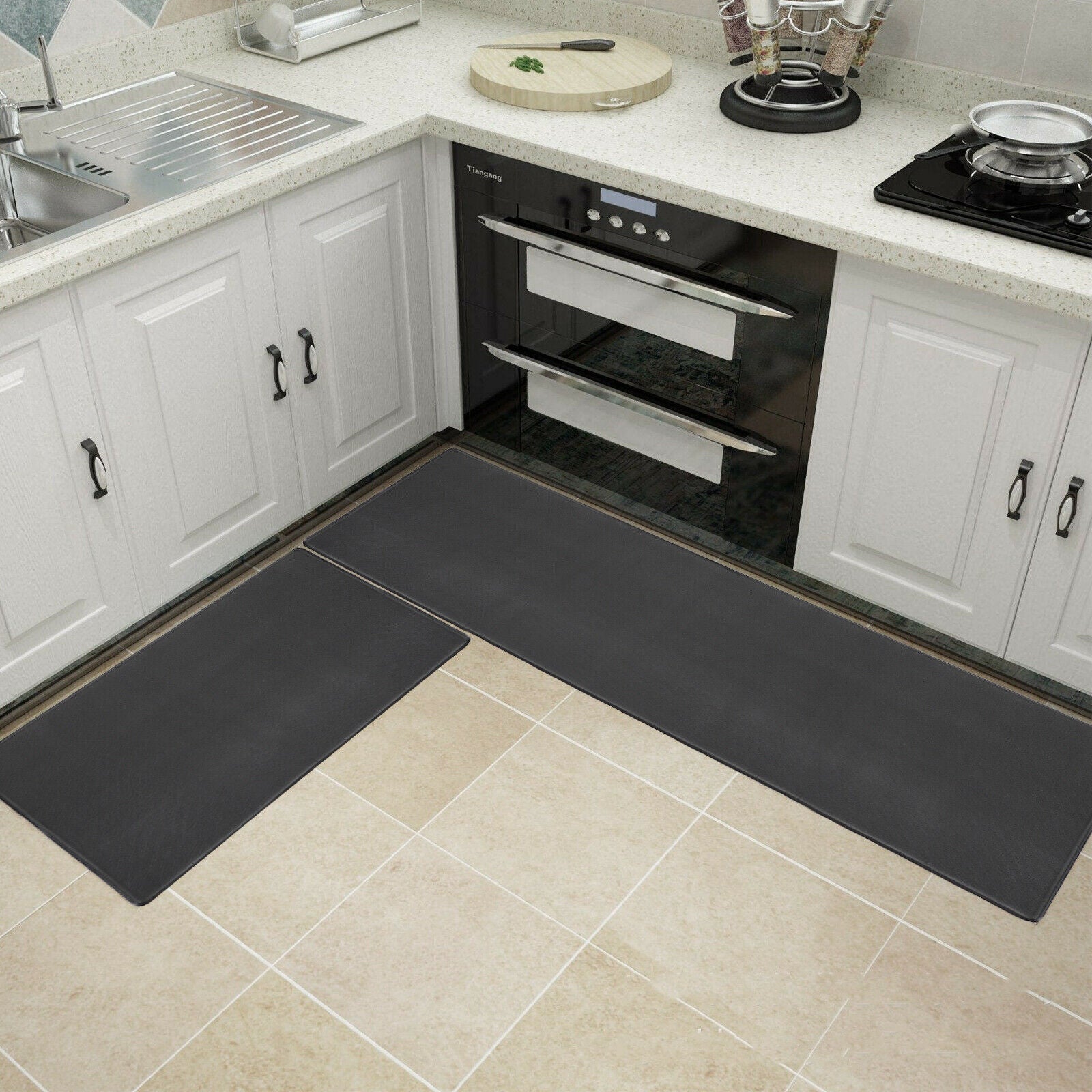 2pcs PVC Kitchen Floor Mat Non-Slip J210