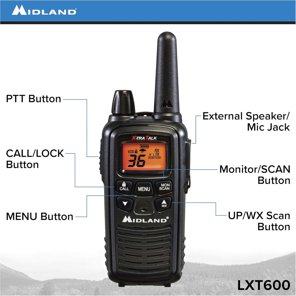 36 Channel FRS Two-Way Radio Black Pack of 12 S79164