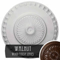 23 1/2x22OD x 3 1/4x22P Hand-Painted Walnut Ceiling Medallion C581655