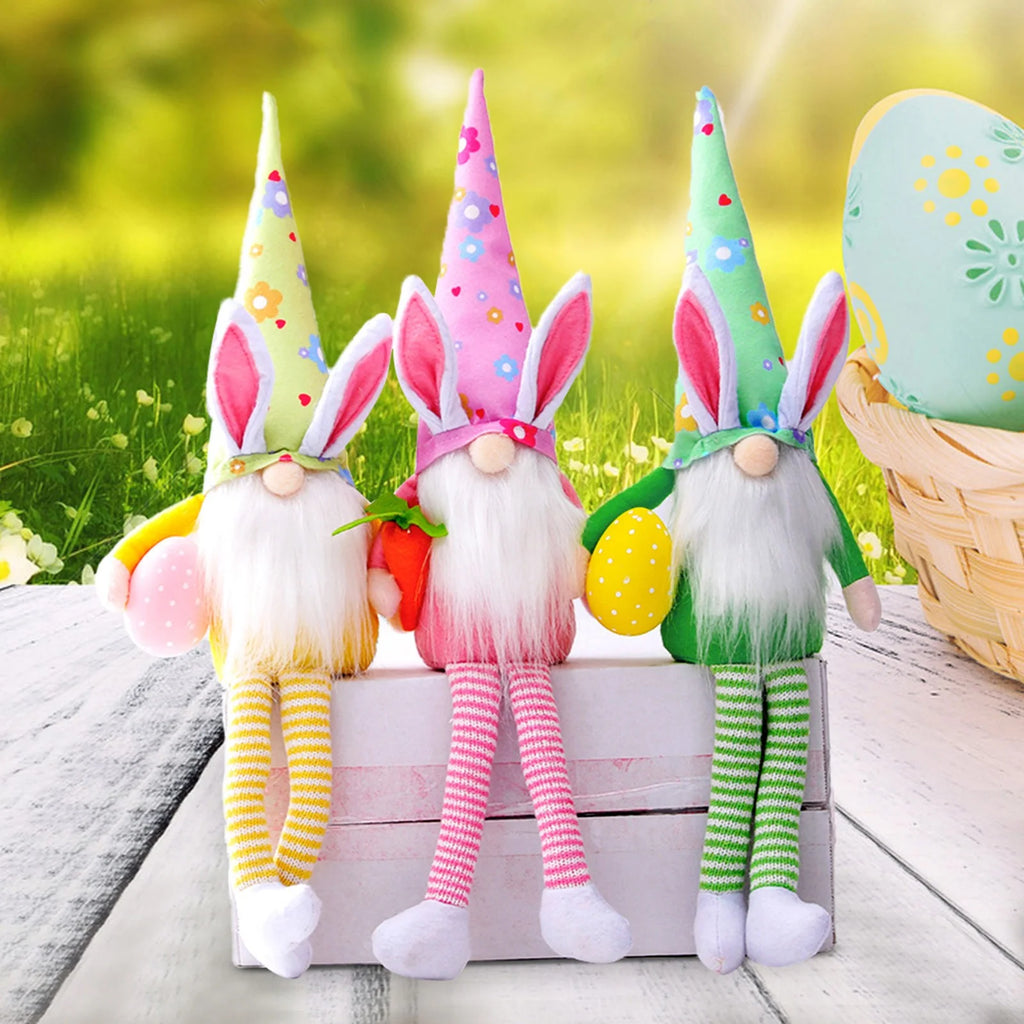 Jasmine Ornament Easter Bunny Carrot Doll Decoration 1PC A7375