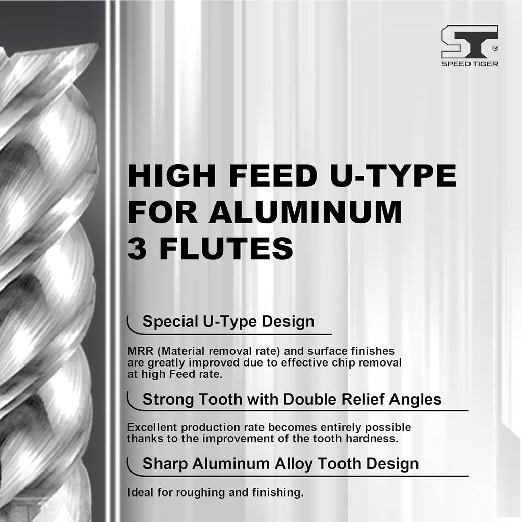 Carbide Square End Mill 3 Flute 3/16 5 Pieces Pack of 2 W59827