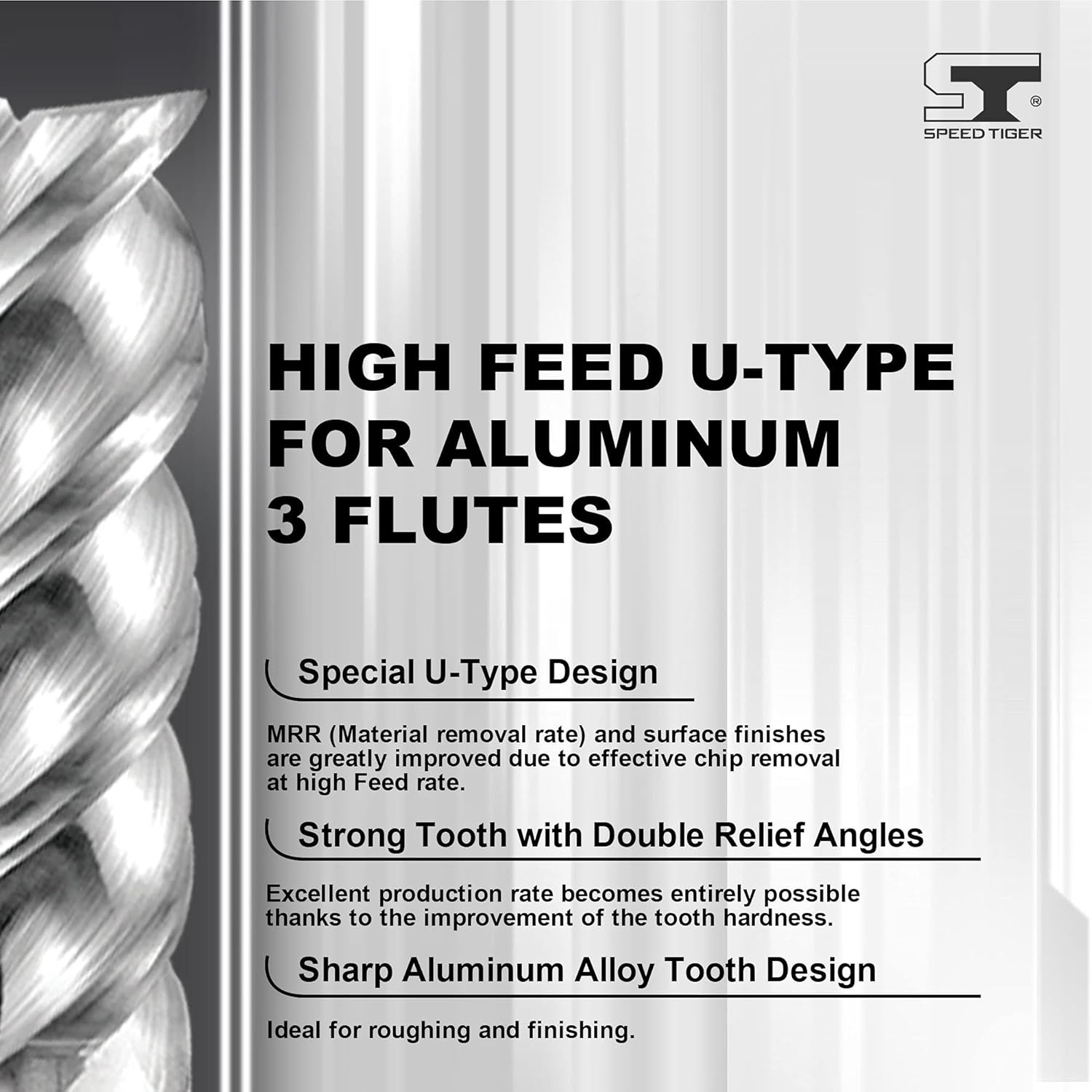 Carbide Square End Mill 3 Flute 3/16 5 Pieces Pack of 2 W59827