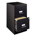 Locking 2-Drawer Vertical File Cabinet, Letter, Black V9759