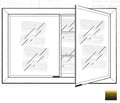 Recessed Double Door Cabinet - Brushed Satin Gold G8834