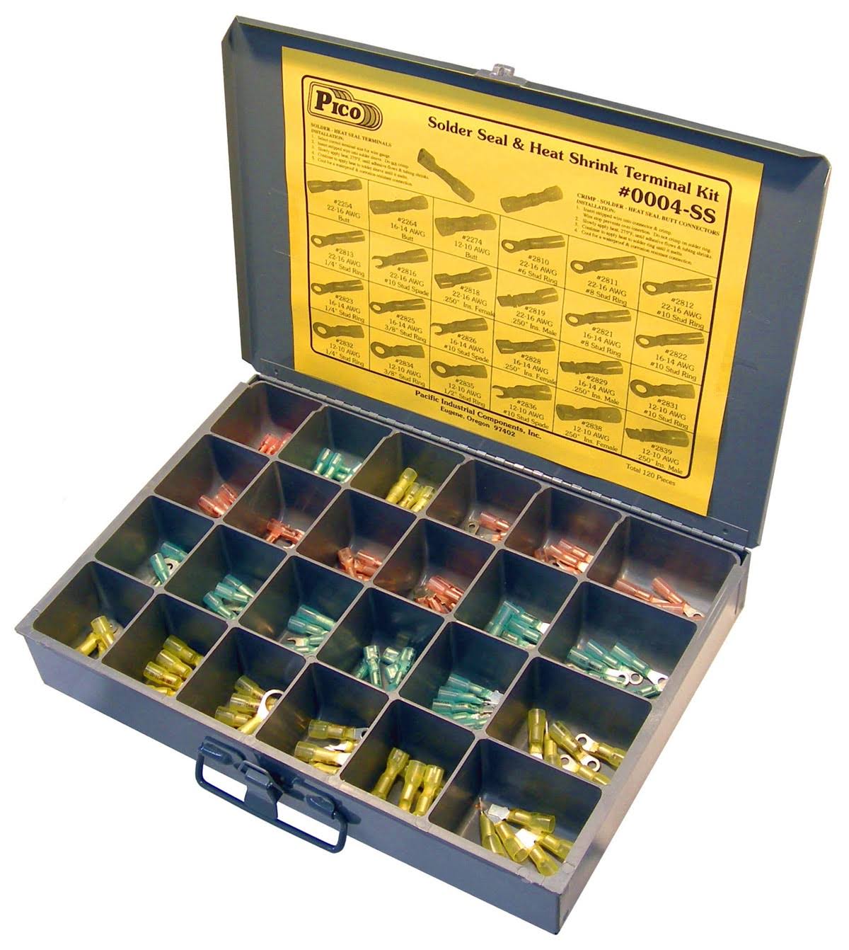 120 Piece Solder Seal Electrical Terminal Kit Y8540