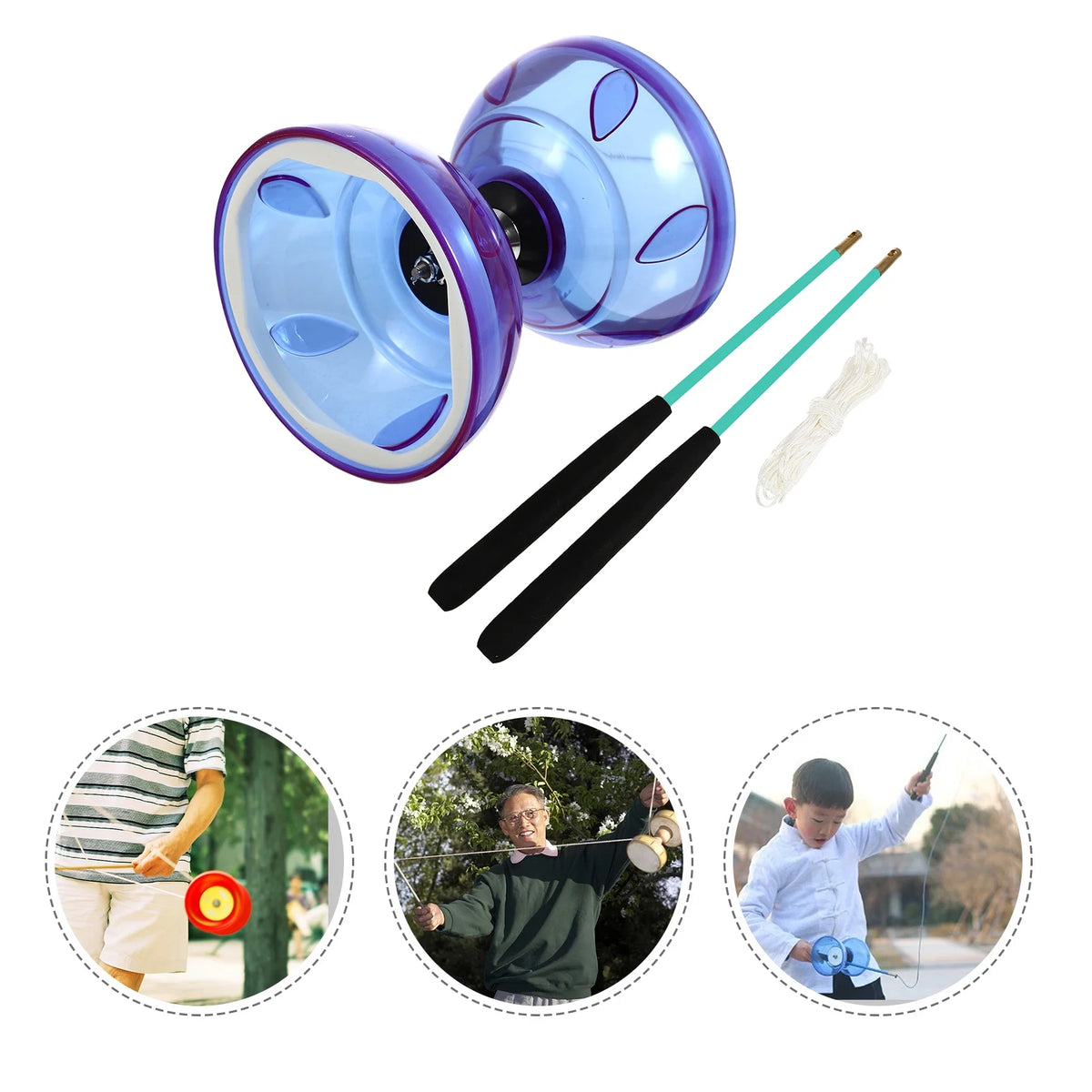 Chinese Yoyo Diabolo Toy Juggling Diabolos B99614