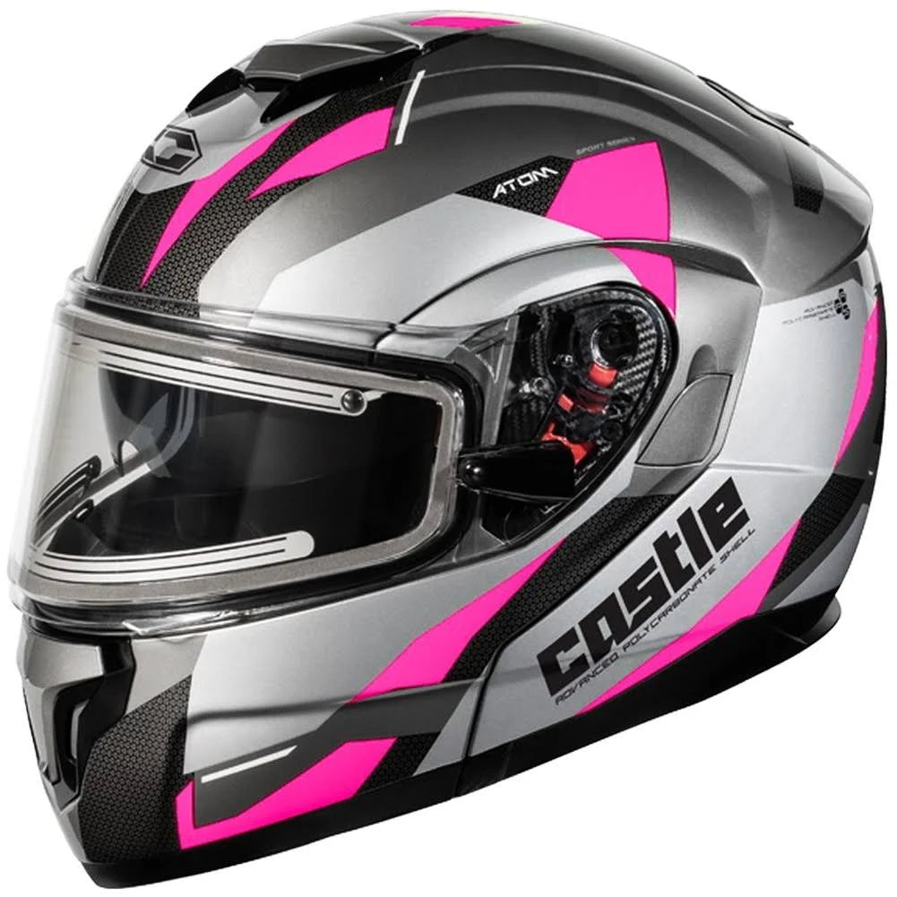Pink Modular Snow Helmet with Electric Shield S432