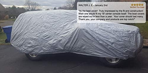 SUV Cover with Fleece Lining, Anti-Theft Cable Lock, Storage Bag & Wind Straps X289