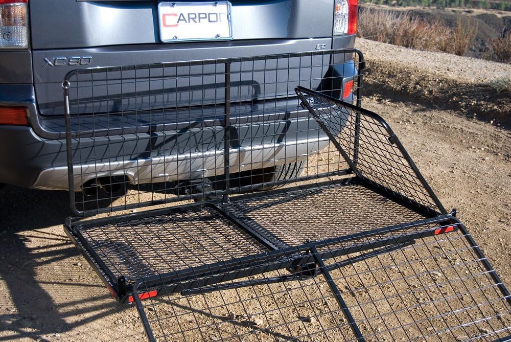 Side Folding Hitch Carrier with Lockable Lid Q14345