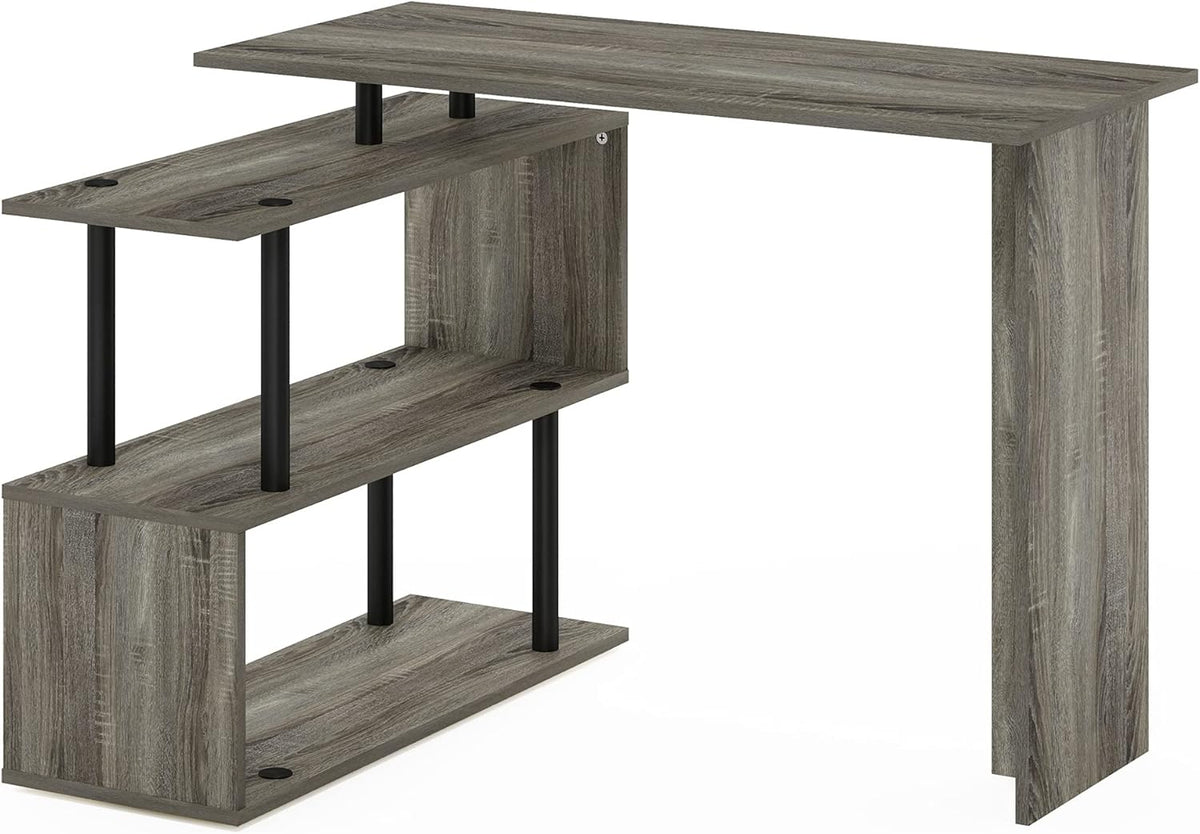 L-Shape Computer Desk with 3-Tier Shelves Z5634