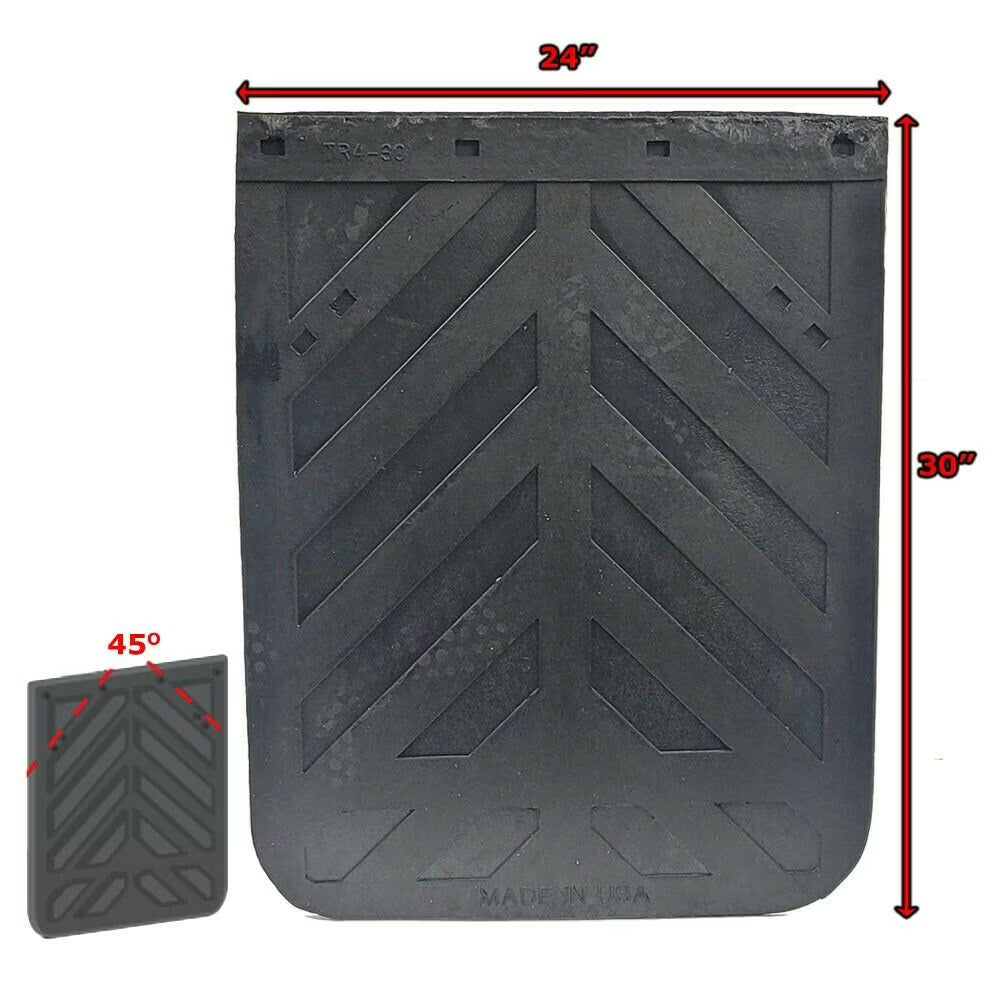 Pair of Black Rubber 30" x 24" Mud Flaps K1951