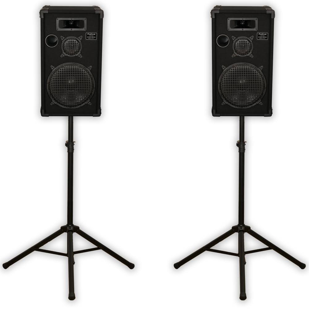 Passive Speakers Three Way Pair with Stands 1000 Watts X8357