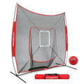 7x7 Baseball Softball Hitting Net with Weighted Heavy Ball and Carry Bag U447
