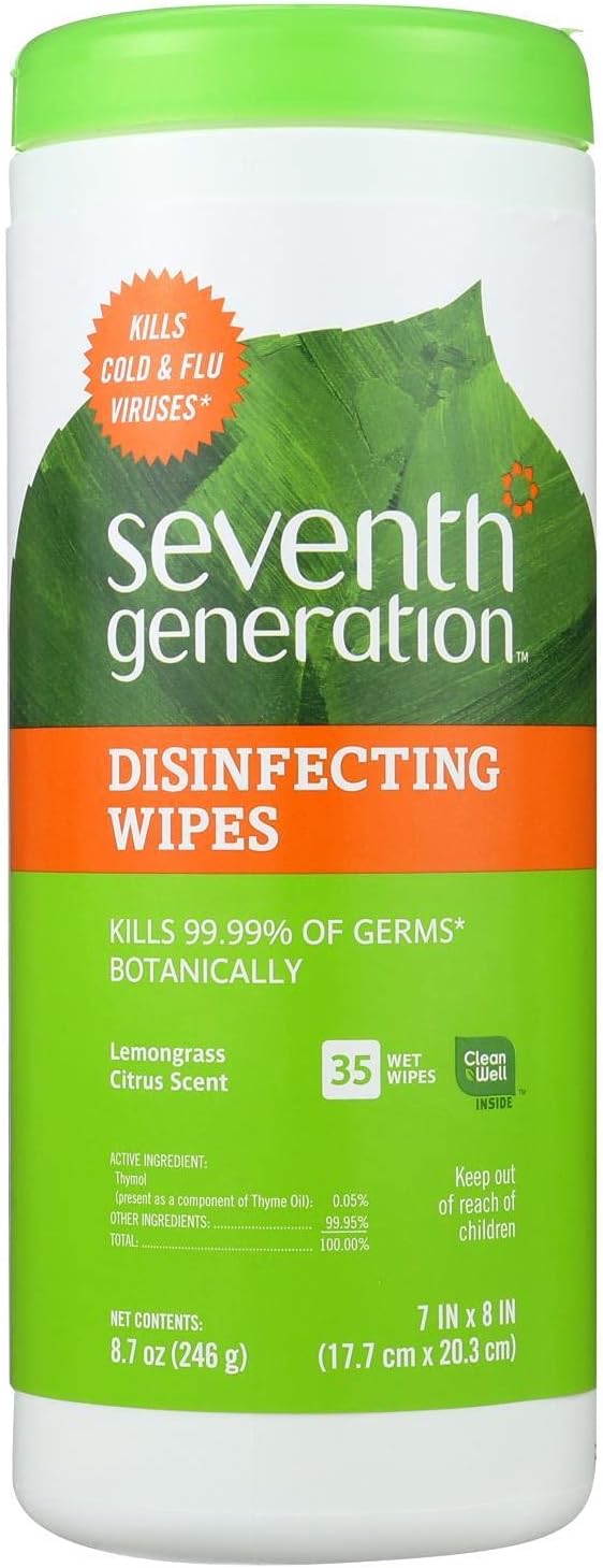 Disinfecting and Cleaning Wipes, White, 35/Can X427367