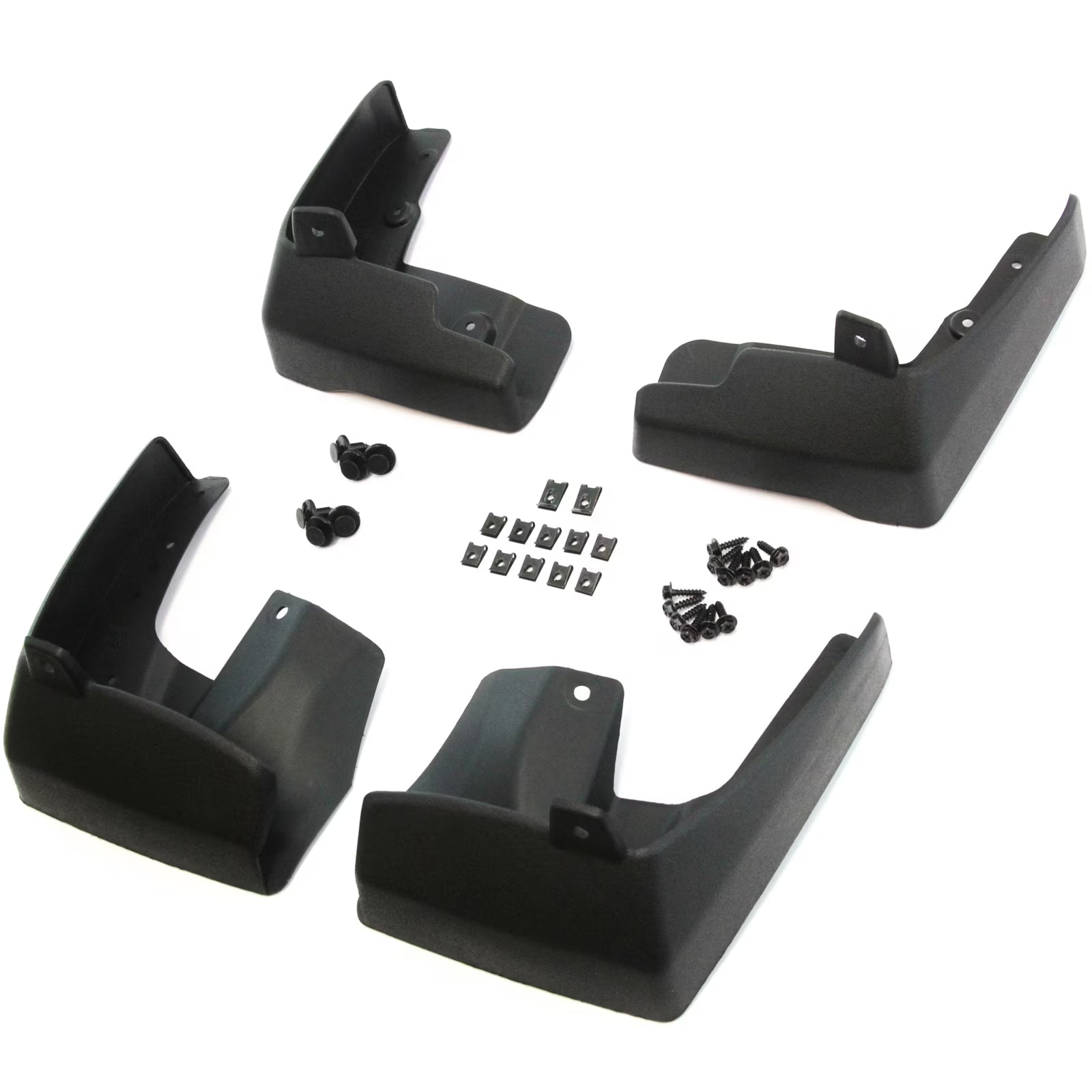 Mud Flaps Splash Guards Front and Rear Molded 4pc Full Set W738598
