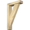 Traditional Block Rough Sawn Bracket with Offset Brace, Douglas Fir V496