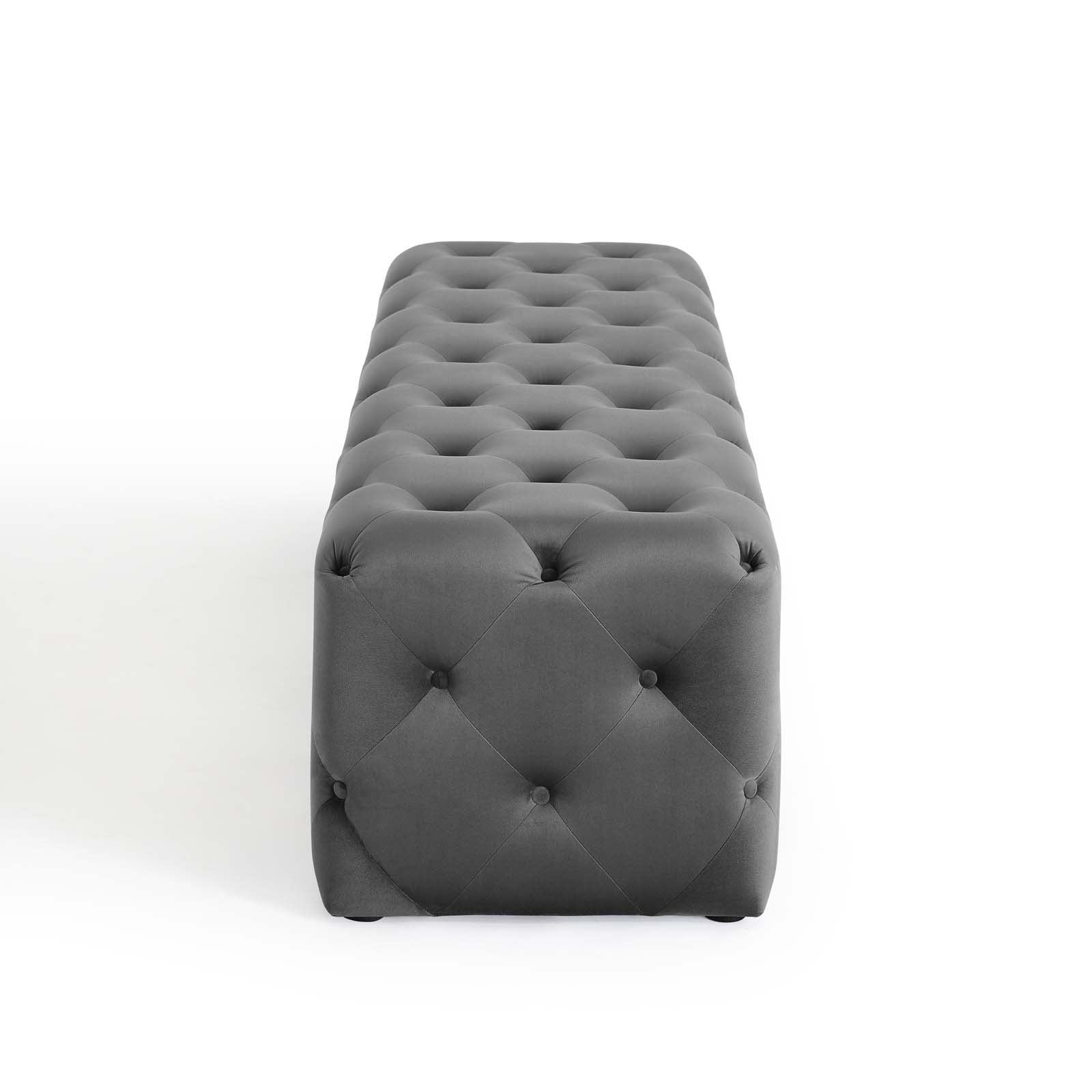 Tufted Velvet Accent Chair Bench J7575
