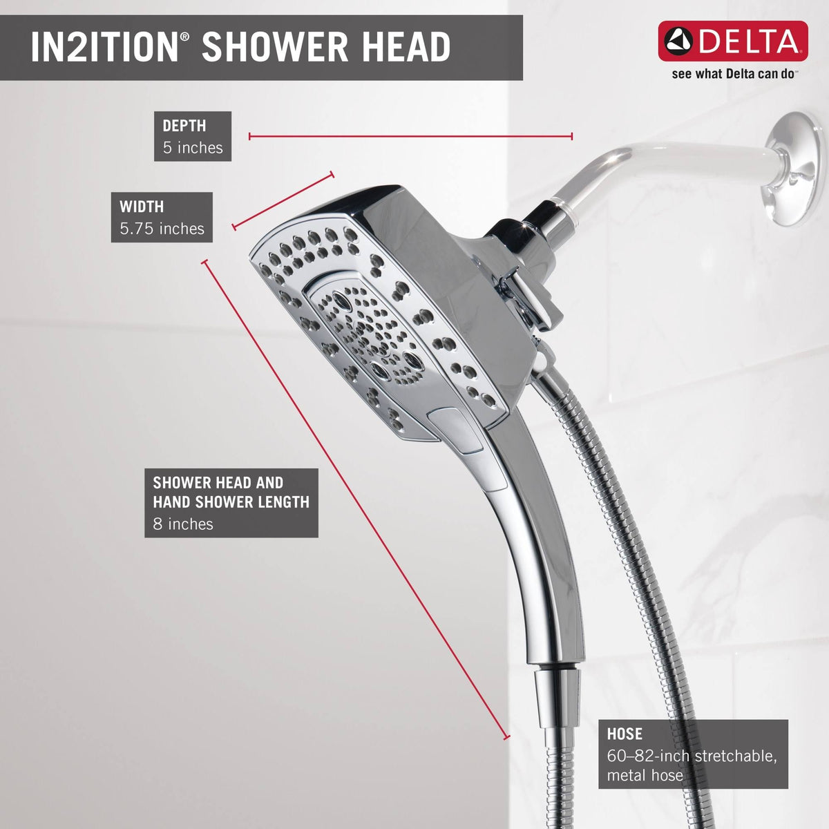 Chrome 2-in-1 Shower Head U544